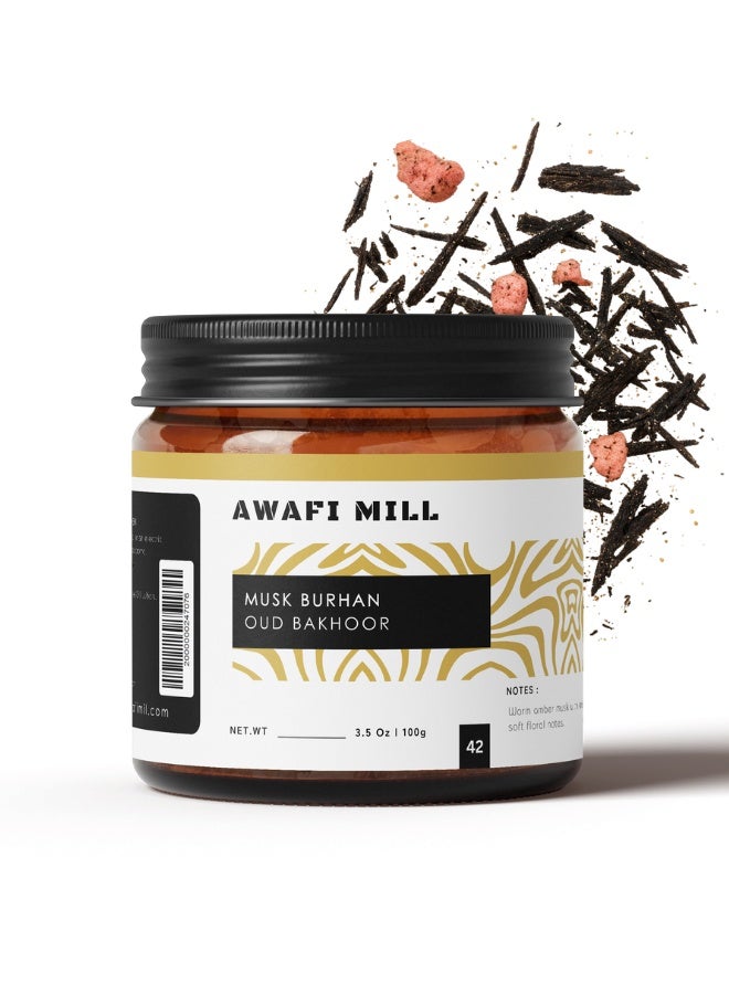 AWAFI MILL Musk Burhan Incense Resin Blend 100g (3.5 Oz) - Pack of 5 | Bakhoor for Charcoal & Electric Burners | Warm Musky-Amber, Soft Floral & Woody Aroma | Loose Resin - Image 1